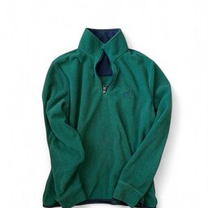 Nautica hunter green fleece pullover size Small